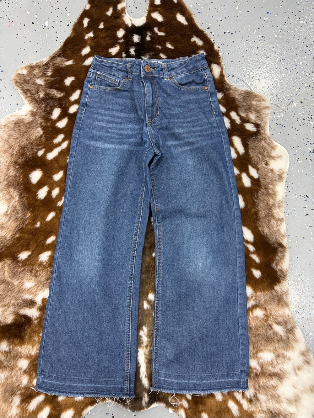 wonder nation Dark Blue Wide-Leg Kids Jeans